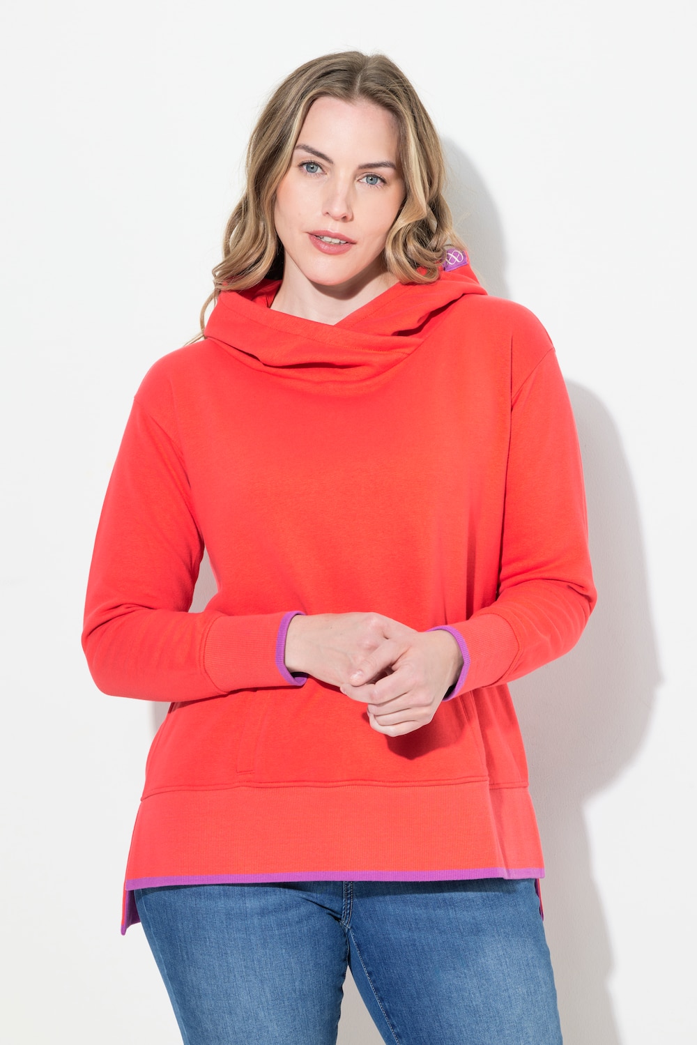 Große Größen Sweatshirt, Damen, rot, Größe: M, Baumwolle/Polyester, LAURASON
