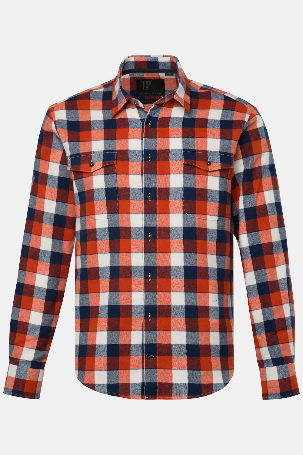 JP 1880 Karo-Flanellhemd, Langarm, Kentkragen, Modern Fit, bis 8 XL