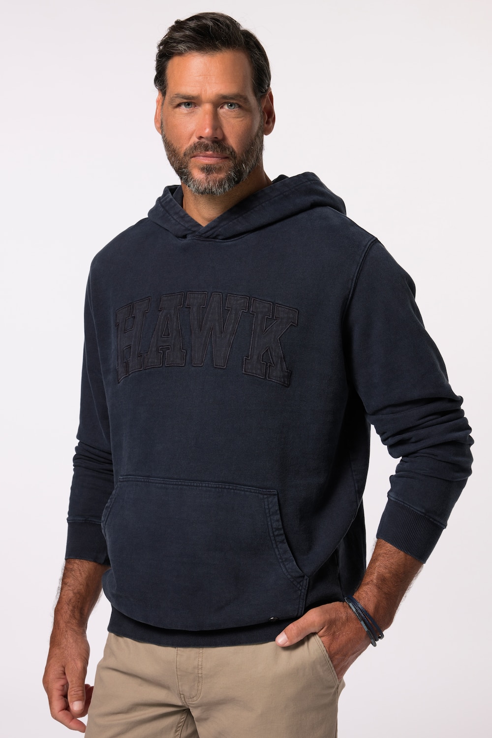 Große Größen Hoodie, Herren, blau, Größe: XXL, Baumwolle, JP1880