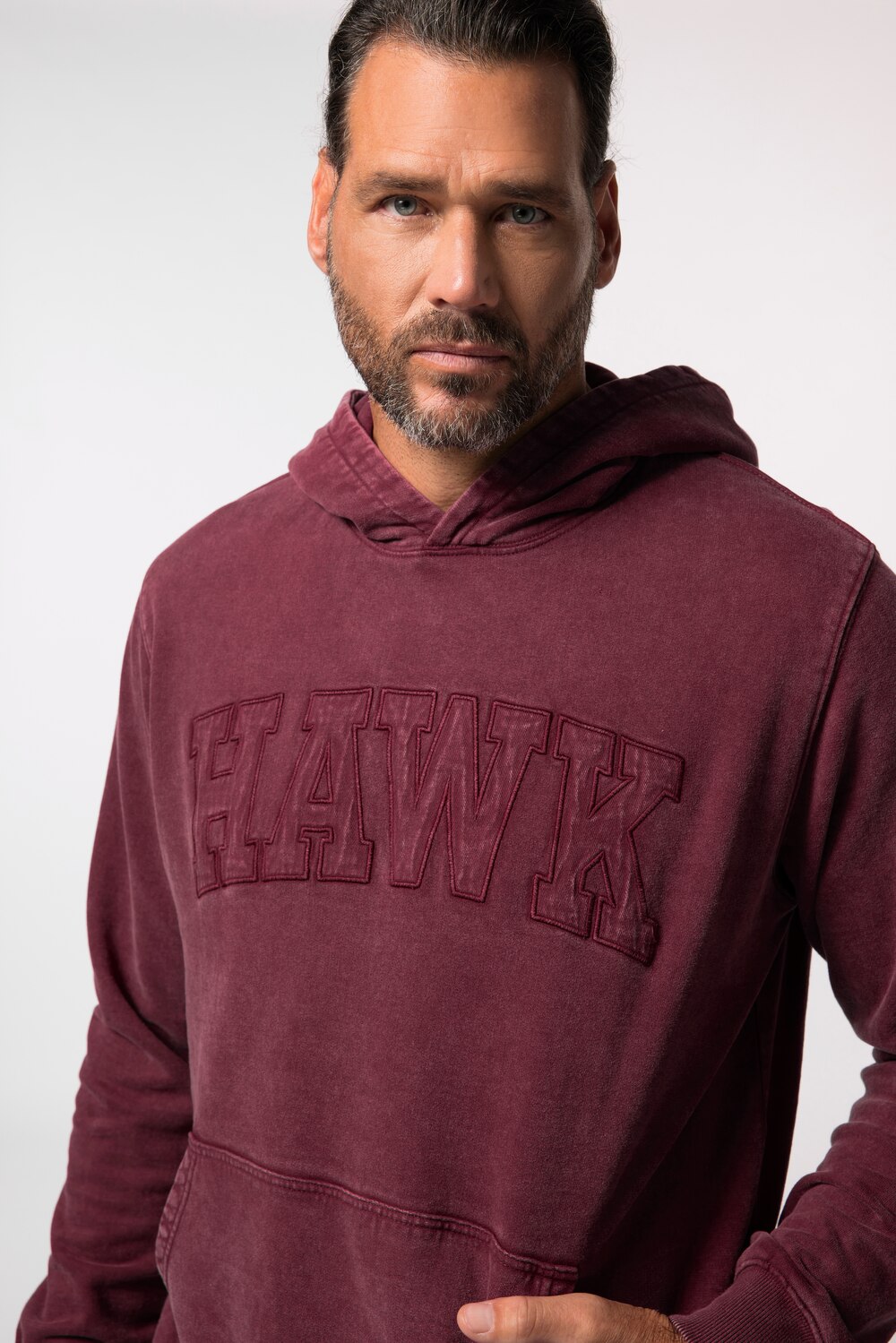 Stora storlekar Hoodie, Her, lila, storlek: XXL, Bomull, JP1880