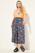 Culotte, wijde pijpen, paisleyprint, elastische tailleband