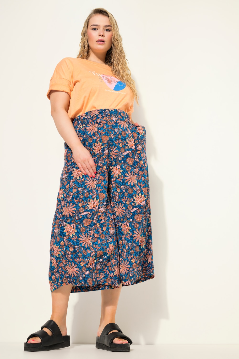 Große Größen Culottes, Damen, türkis, Größe: 58, Viskose, Studio Untold