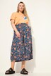 Culotte, wijde pijpen, paisleyprint, elastische tailleband