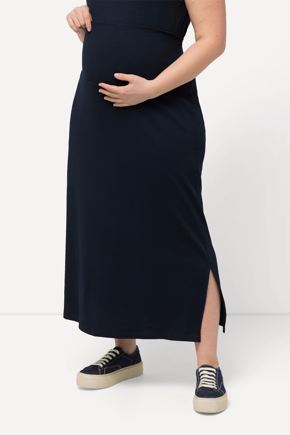 Große Größen Bellieva Jerseyrock, Damen, blau, Größe: 54/56, Baumwolle, Ulla Popken