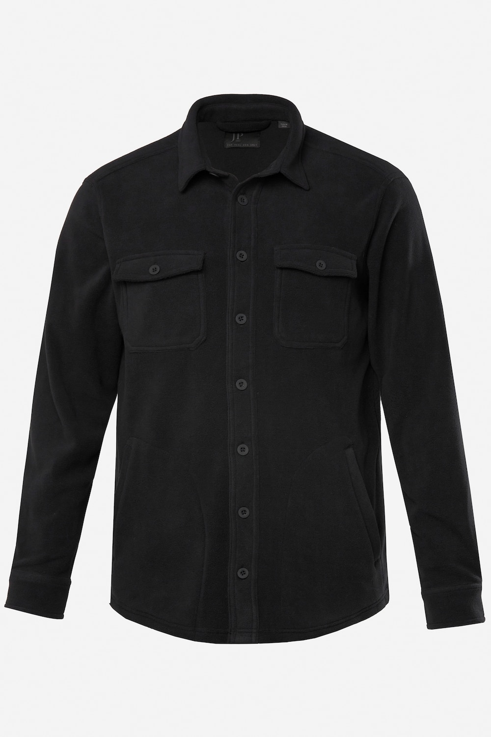 JP 1880 Fleece-Overshirt, Langarm, Kentkragen, bis 8 XL