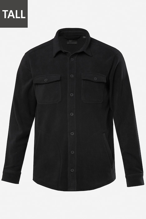 JP 1880 Fleece-Overshirt, Langarm, Kentkragen, bis 8 XL