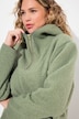 Teddy-pullover, pluche, capuchon, lange mouwen