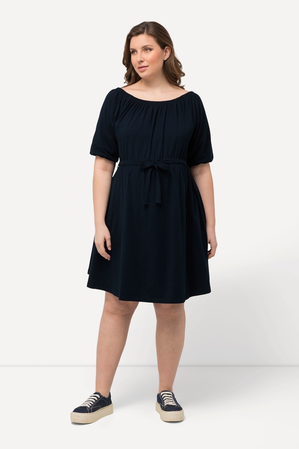 Große Größen Bellieva Kleid, Damen, blau, Größe: 50/52, Baumwolle, Ulla Popken