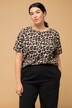 T-Shirt, oversized, luipaardprint, ronde hals, korte mouwen