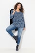 Bluse, gesmokt, Rundhals, ausgestellter Langarm