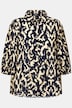 Bluse, oversized, skjortekrage, 3/4 ermer, lengre bak