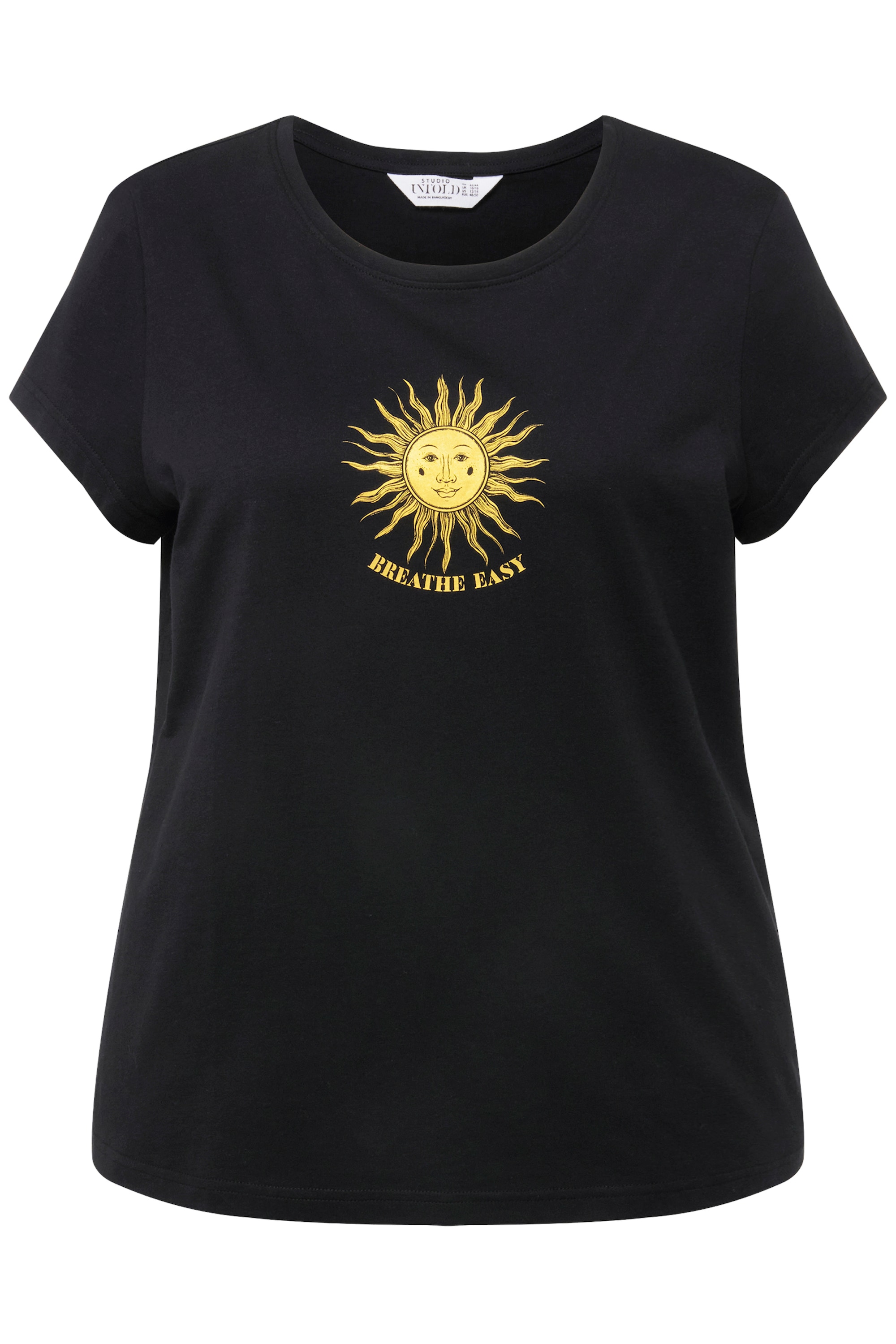 Studio Untold Damen große Größen T Shirt Classic Shape Sun Print Rundhals