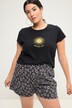 T-Shirt, Classic Shape, Sun-Print, Rundhals, Halbarm