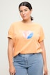 T-paita, oversized, painettu kuva, vintage-tyyli, pyöreä pääntie, lyhyet hihat