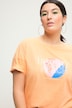 T-paita, oversized, painettu kuva, vintage-tyyli, pyöreä pääntie, lyhyet hihat