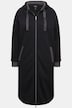 Long-Sweatjacke, Kapuze, 2-Wege-Zipper, Rückenstreifen