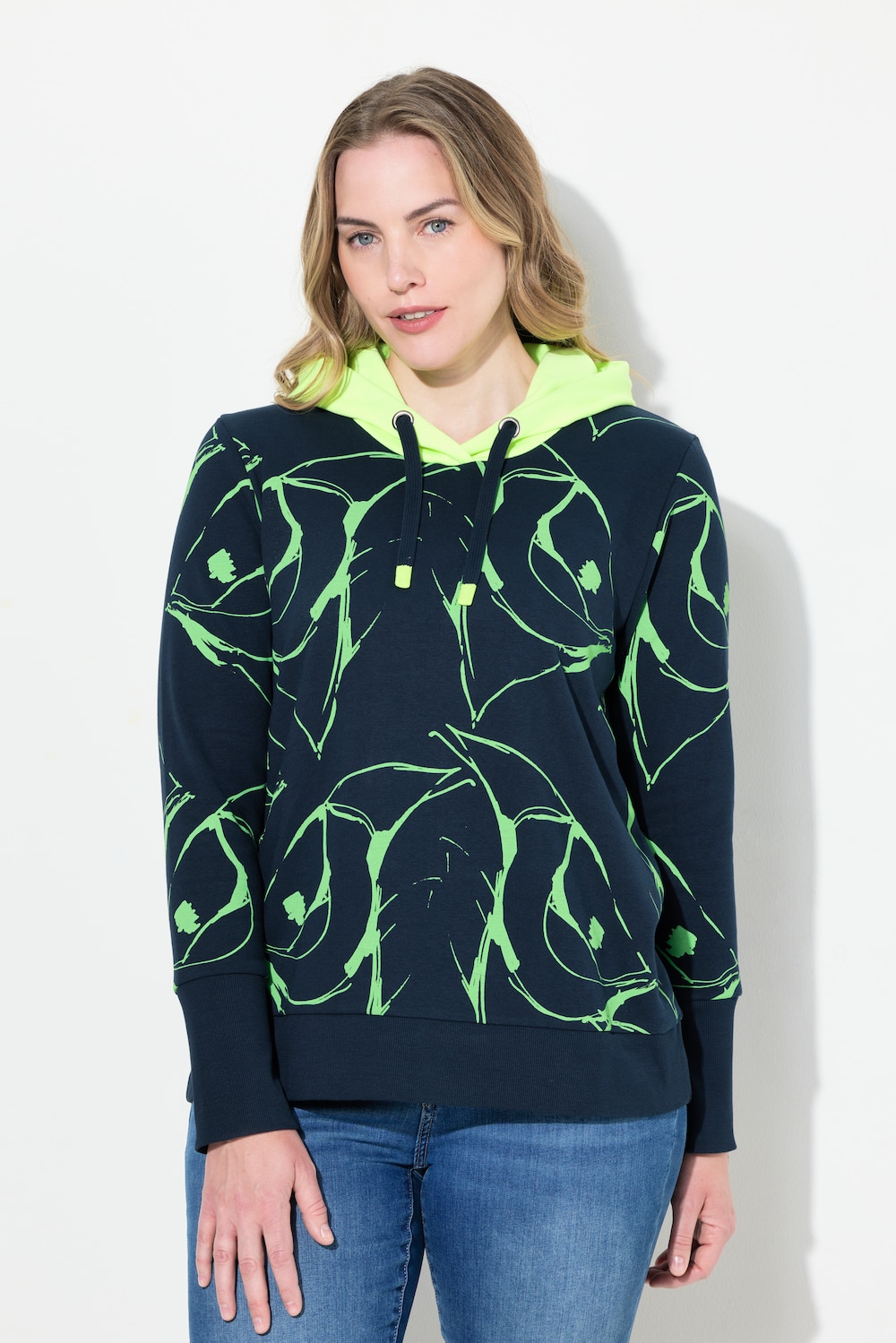 Große Größen Sweatpullover, Damen, blau, Größe: L, Baumwolle/Polyester, LAURASON