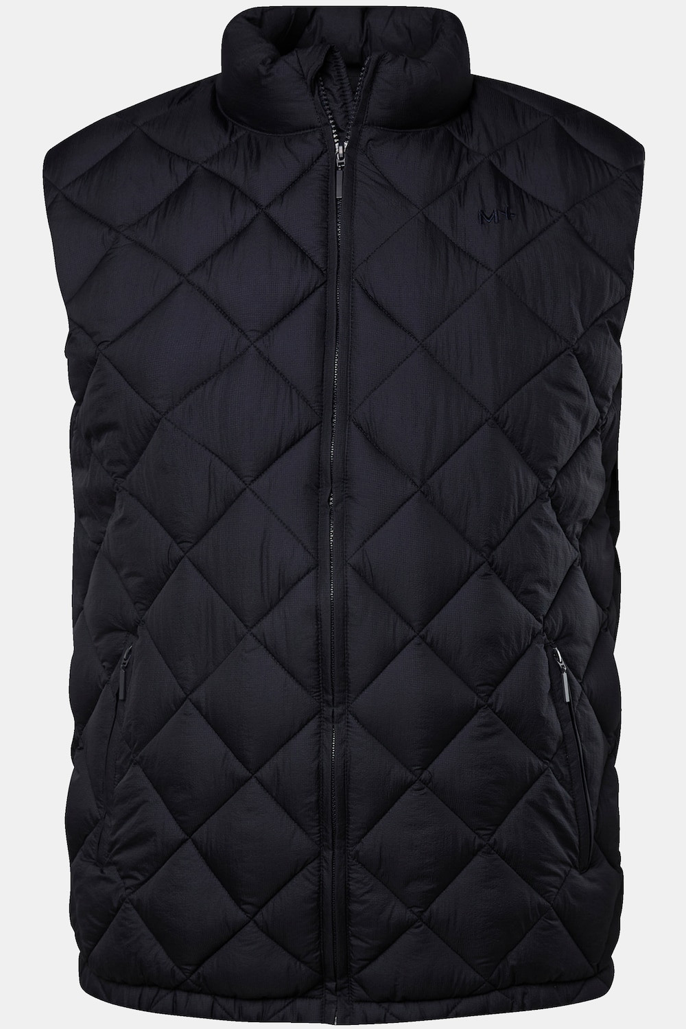 Men+ quiltet vest, stående krave, op til str. 8 XL
