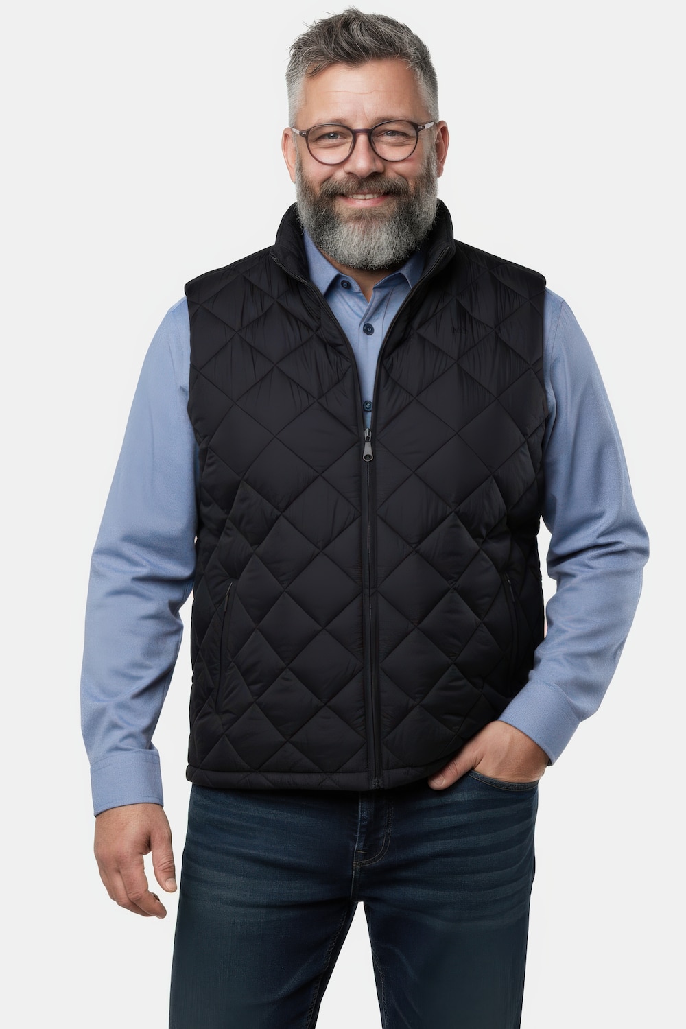 Men+ Steppweste, Stehkragen, bis 8 XL