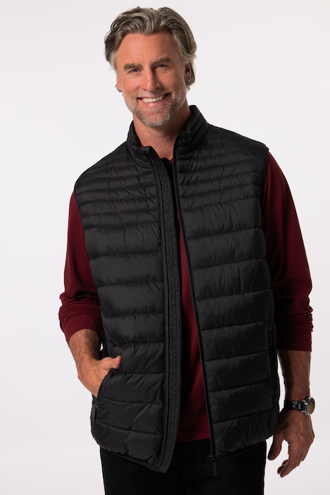 Boston Park doorgestikte bodywarmer, opstaande kraag, tot 8XL