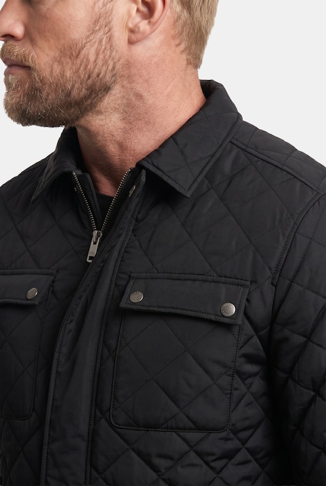 Steppjacke, Hemdkragen, bis 8 XL