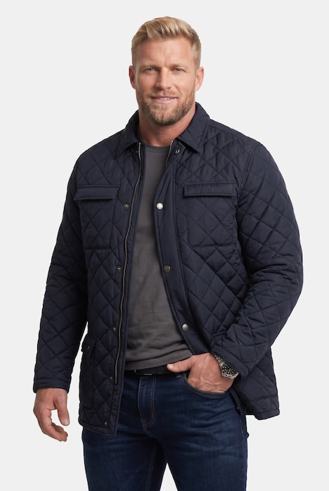 Steppjacke, Hemdkragen, bis 8 XL