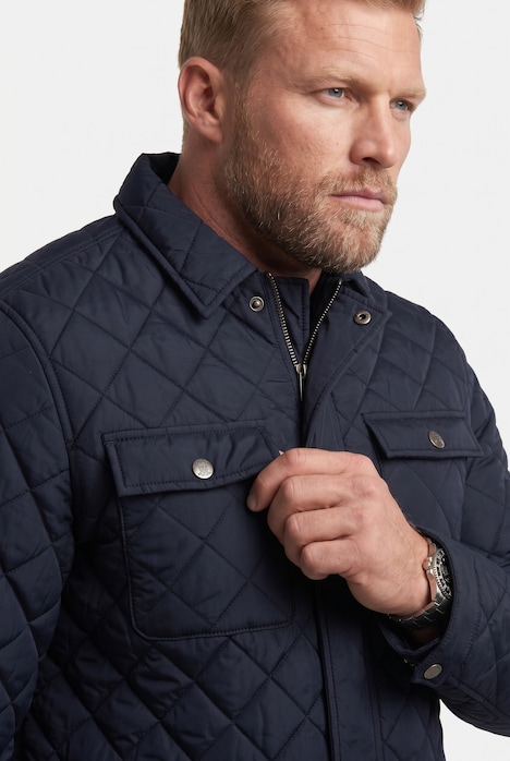 Steppjacke, Hemdkragen, bis 8 XL