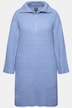 Ribbed Knit Long Sleeve Troyer Collar Dress