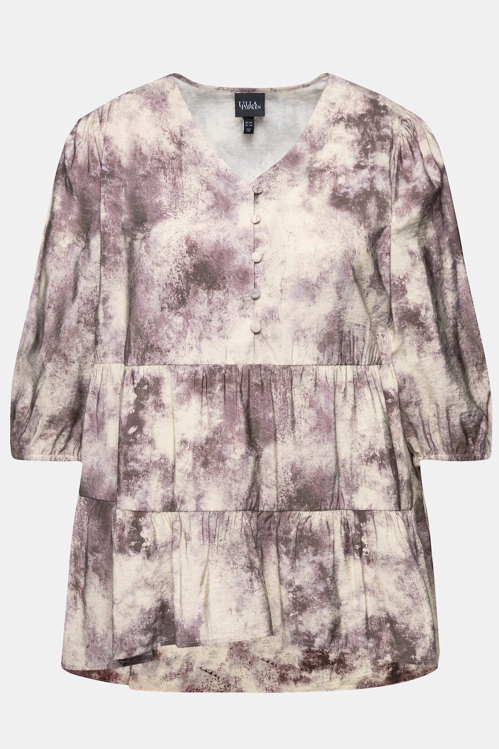 Stora storlekar Blus, Dam, beige, storlek: 50/52, Viskos/Syntetfibrer, Ulla Popken