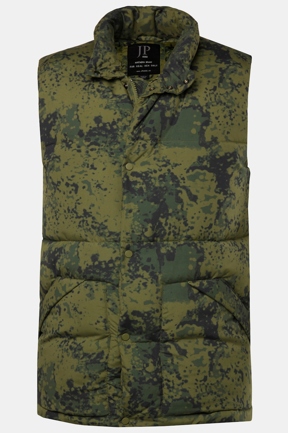 JP 1880 Steppweste, Outdoor, Camouflage, bis 7 XL