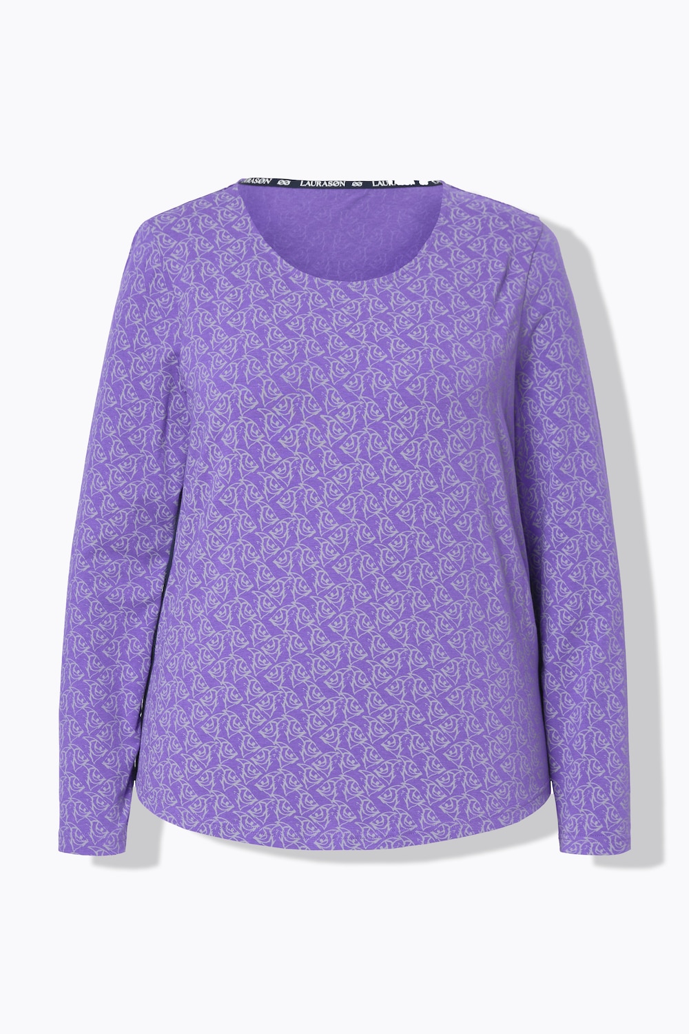 Stora storlekar T-shirt, Dam, lila, storlek: L, Syntetfibrer/Bomull, LAURASON