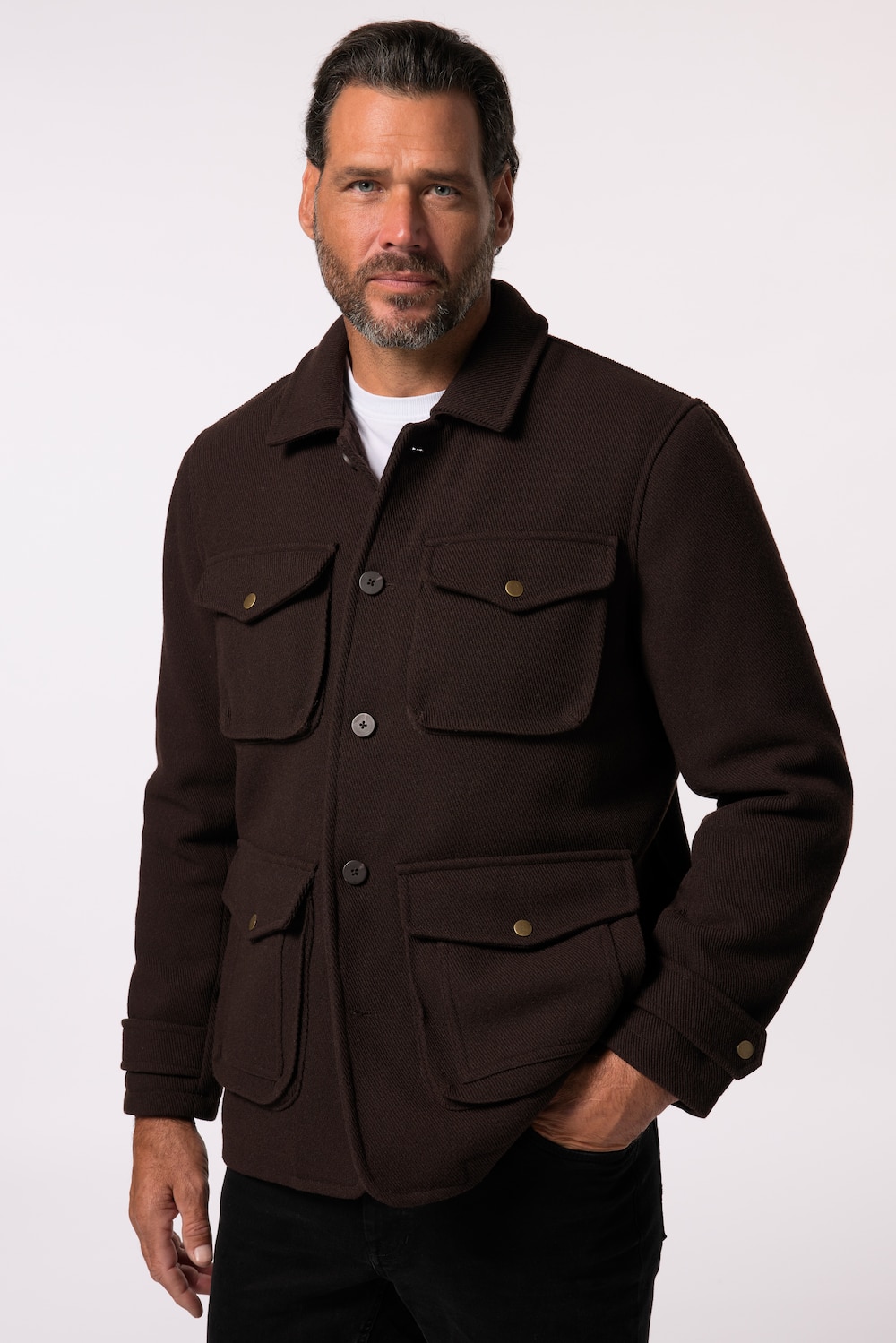 Große Größen Fieldjacke, Herren, braun, Größe: 7XL, Polyester/Baumwolle/Synthetische Fasern, JP1880