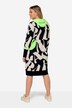 Midi Sweatkleid, Kapuze, Langarm