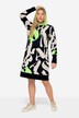Midi Sweatkleid, Kapuze, Langarm