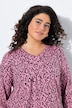 Geometric Print 3/4 Sleeve Pleated Tee