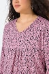Geometric Print 3/4 Sleeve Pleated Tee
