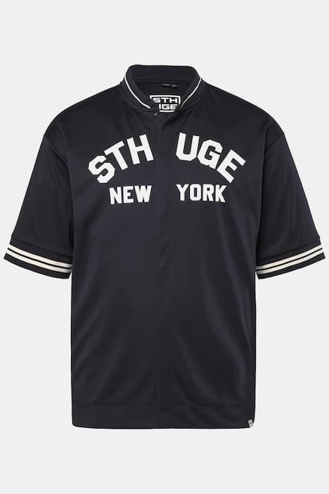 STHUGE T-Shirt, Halbarm, oversized, Brust-Print, Collegekragen, bis 8 XL