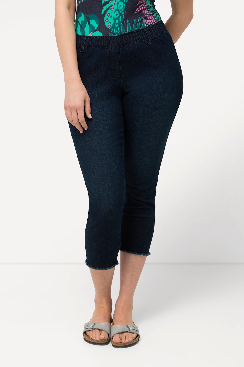 Große Größen 7/8-Jeggings Sienna, Damen, blau, Größe: 50, Baumwolle/Polyester, Ulla Popken