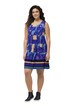 Žerzejové šaty, potisk, A střih, kulatý výstřih, bez rukávů