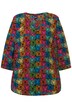 Tunika, vzorovaná, knoflíky, tunikový výstřih, 3/4 rukávy