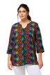 Tunika, vzorovaná, knoflíky, tunikový výstřih, 3/4 rukávy