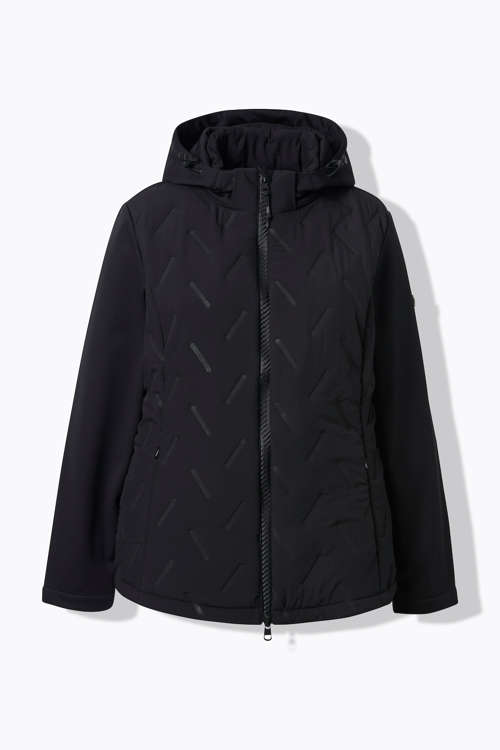Stora storlekar HYPRAR Quiltad softshell-jacka, Dam, svart, storlek: 42/44, Polyester, Ulla Popken