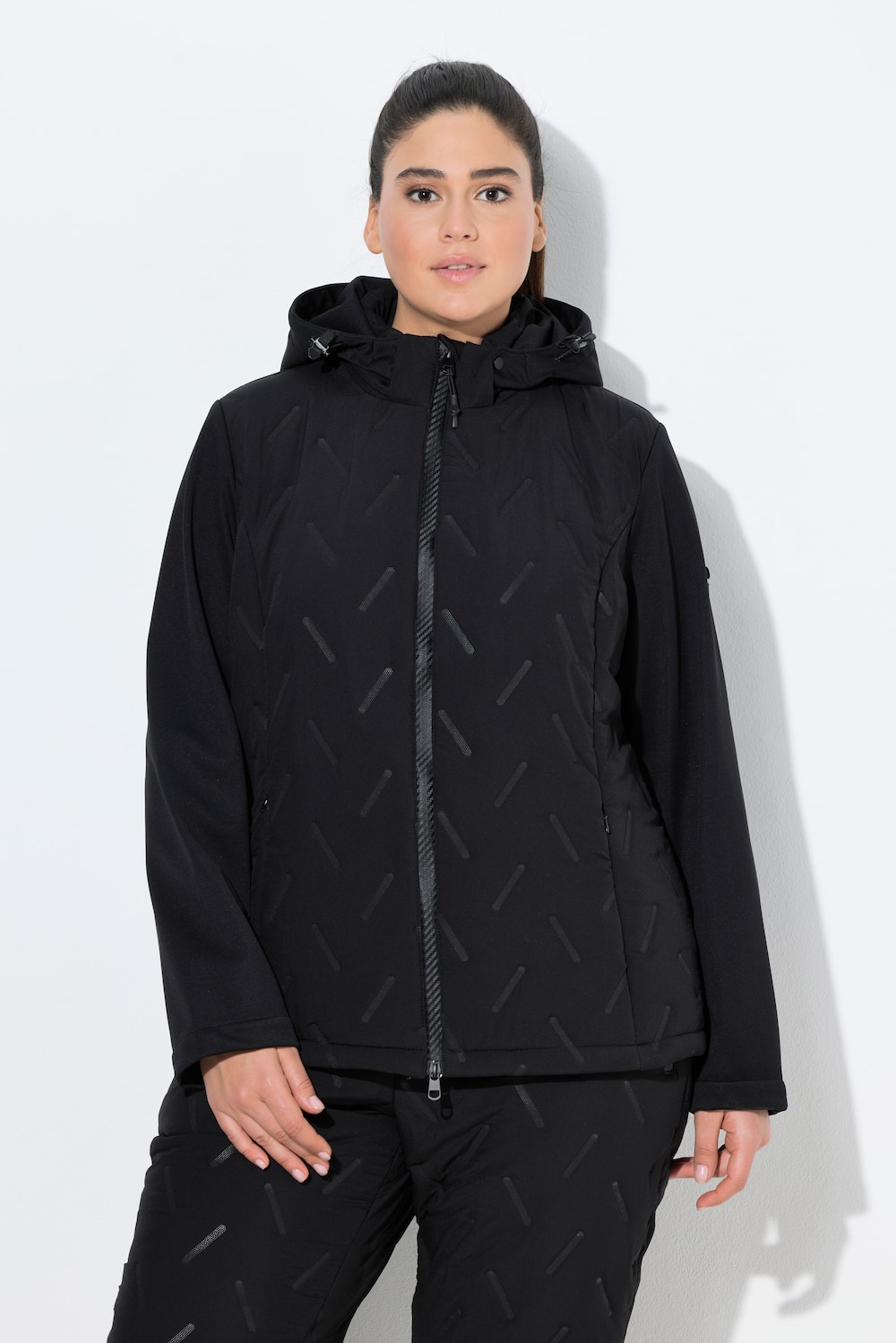 Große Größen HYPRAR Softshell-Steppjacke, Damen, schwarz, Größe: 46/48, Polyester, Ulla Popken