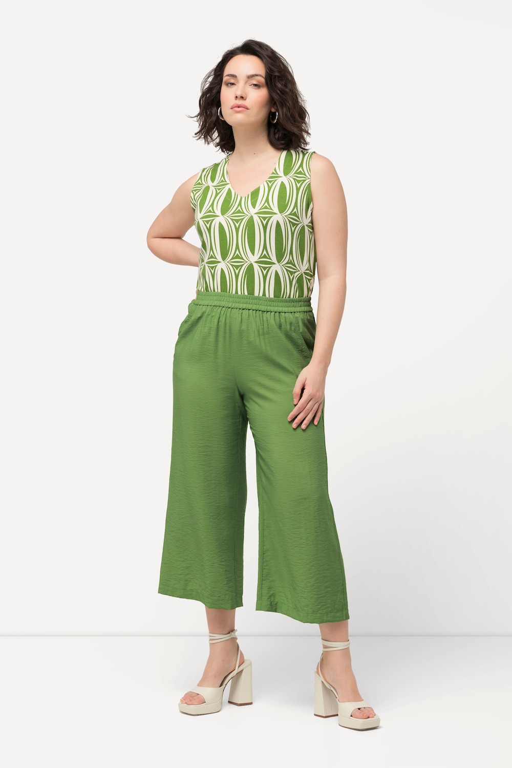 Grote Maten Culotte, Dames, groen, Maat: 60, Viscose/Synthetische vezels, Ulla Popken