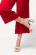 Culottes, vide ben, hamret struktur, elastisk linning