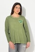 Cold Dyed Sequined Heart Long Sleeve Tee