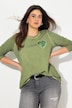 Cold Dyed Sequined Heart Long Sleeve Tee