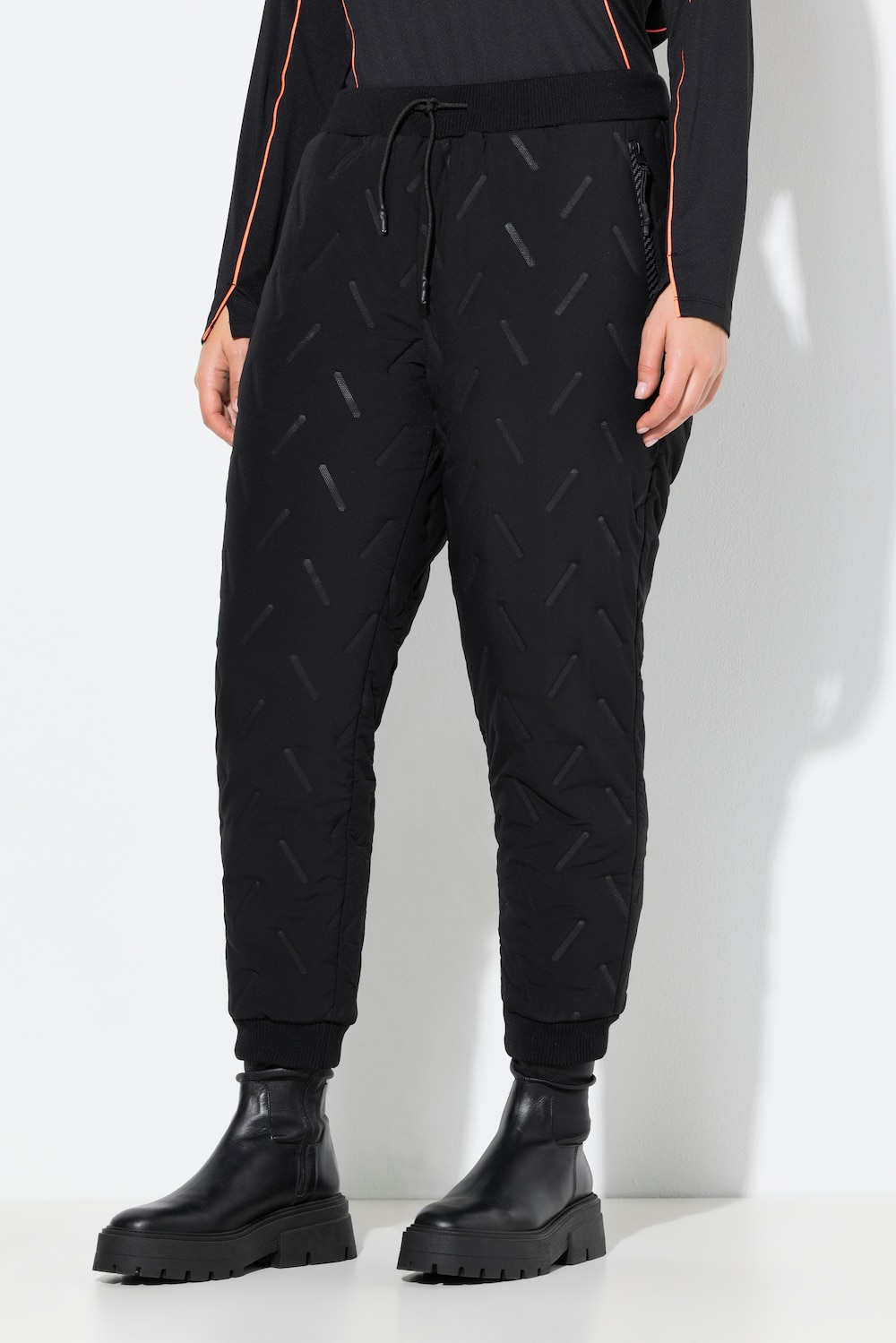 Große Größen Funktions-Jogginghose, Damen, schwarz, Größe: 52, Polyester, Ulla Popken