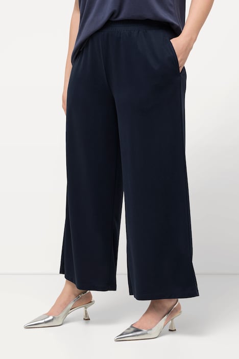 Culottes di jersey con taglio della gamba ampio, modal e cintura elastica