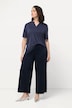 Culotte de jersey, pernera ancha, cintura elástica, mezcla de modal